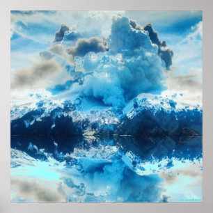 Live-Vulkan 24x24 Reflektion Print Poster