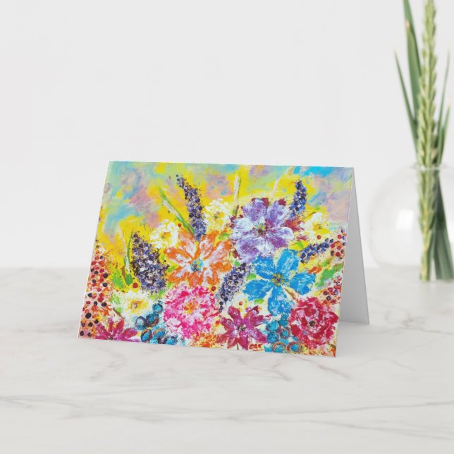 Live Wild and Free Gruß Card< Blank Inside> Dankeskarte (Vorderseite)