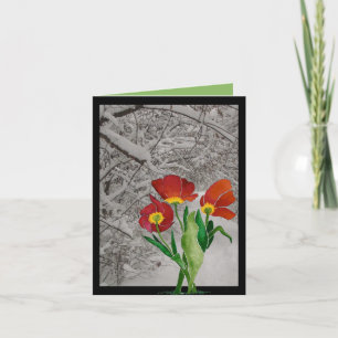 Live Winter, aber denken Sie Frühling Karte