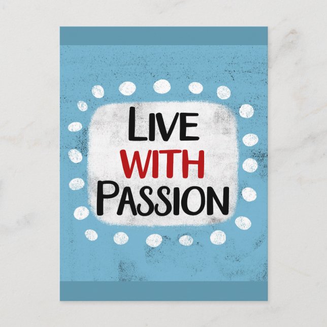 Live with Passion Postcard Postkarte (Vorderseite)