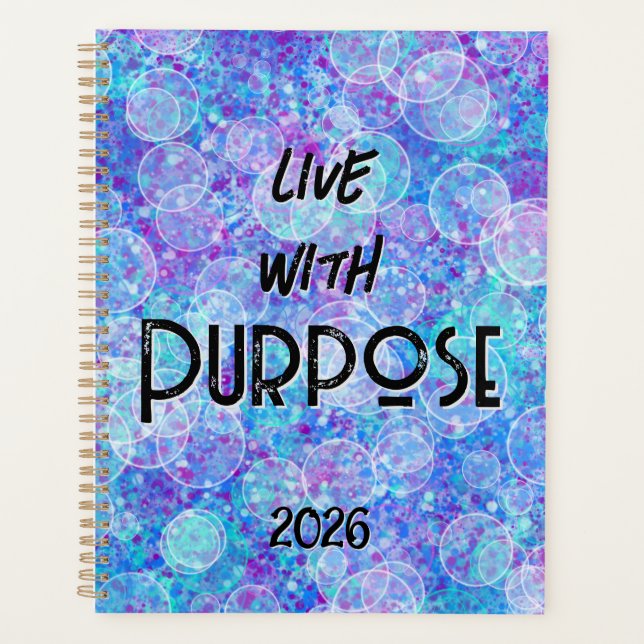 Live with Purpose Colorful  and Bright Planner Planer (Vorderseite)