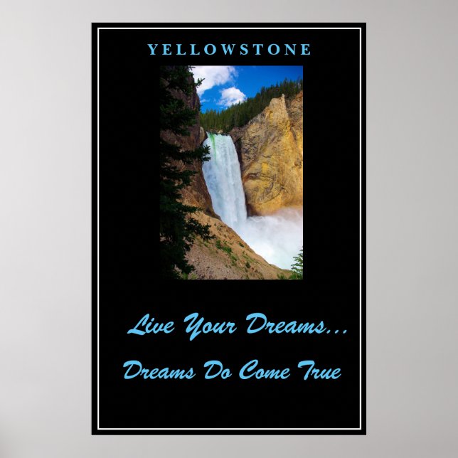 Live Your Dream Poster Yellowstone (Vorne)