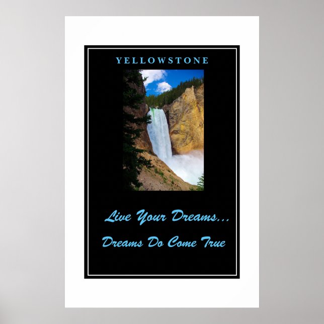 Live Your Dream Poster Yellowstone (Vorne)