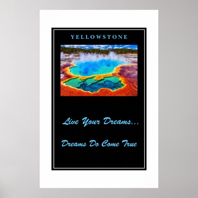 Live Your Dream Poster Yellowstone (Vorne)