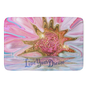 Live Your Dream - Rose Blume Power Badematte