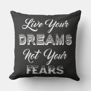 Live Your Dreams Custom Color throw Kissen Für Draußen