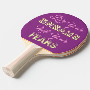 Live Your Dreams Custom Monogram & Color Paddel Tischtennis Schläger