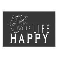 Live Your Life Happy Wedding Print 6x4, 12x8