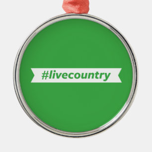 #LiveCountry Silbernes Ornament