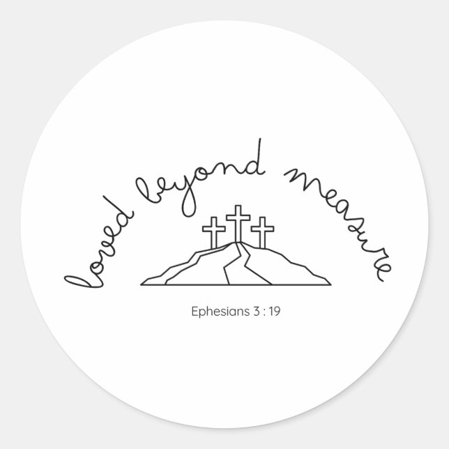 Lived Beyond Measurement Sticker Christlich Faith  (Vorderseite)