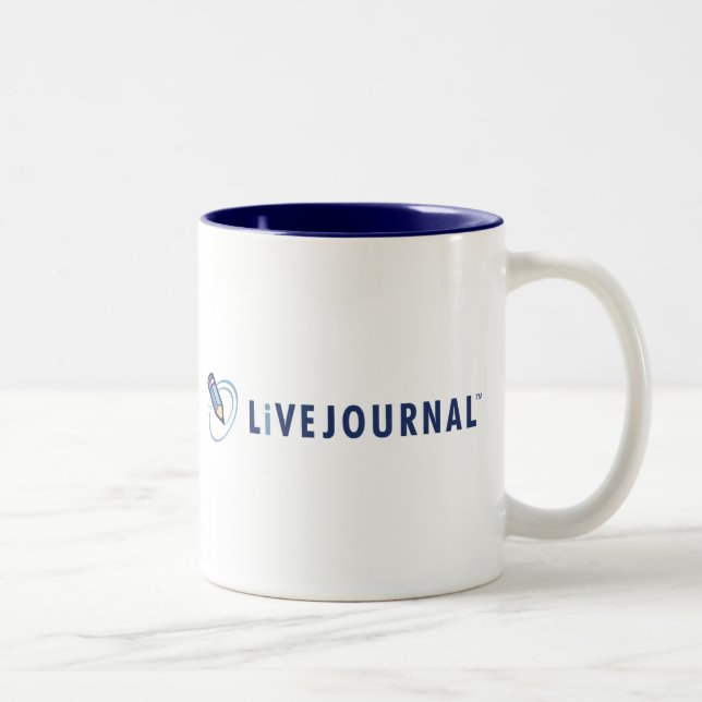 LiveJournal Logo horizontal Zweifarbige Tasse (Rechts)