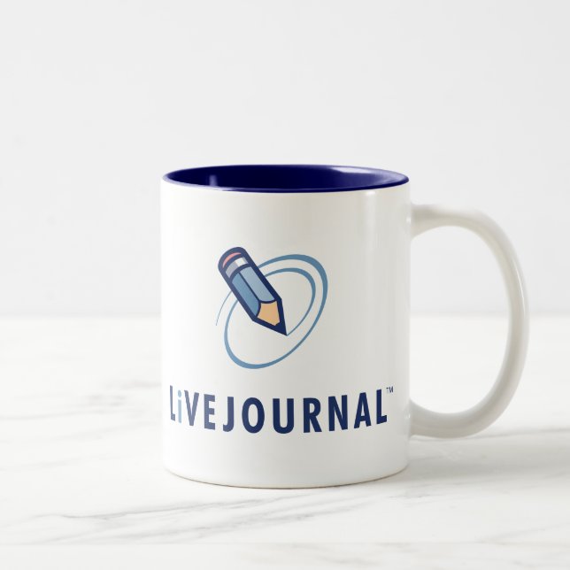 LiveJournal Logo-Vertikale Zweifarbige Tasse (Rechts)