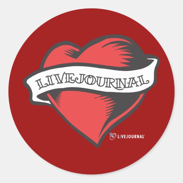 LiveJournal Tattoo Runder Aufkleber (Vorderseite)