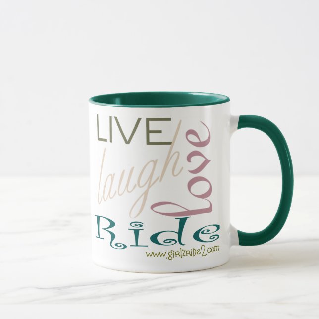 LiveLaughLoveRide-Kaffee Tasse (Rechts)