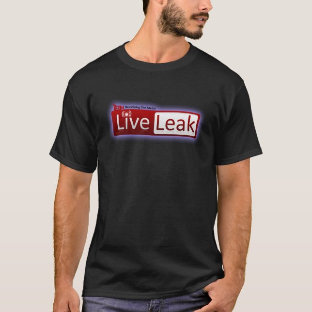 LiveLeak Logo-Shirt - Schwarzes T-Shirt (Vorderseite)