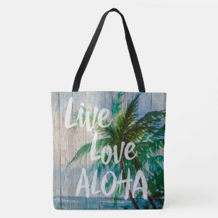 LiveLiebe-Aloha Palme-Strand-Zeichen-Strand-Tasche