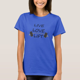 LIVELiebe-AUFZUG-LACHEN BEHÄLT Ruhe und arbeitet T-Shirt