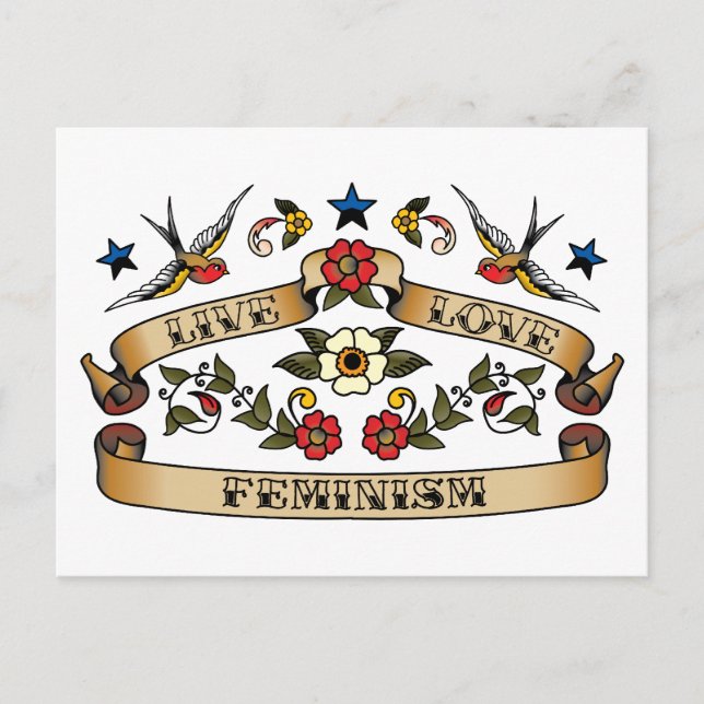 LiveLiebe-Feminismus Postkarte (Vorderseite)