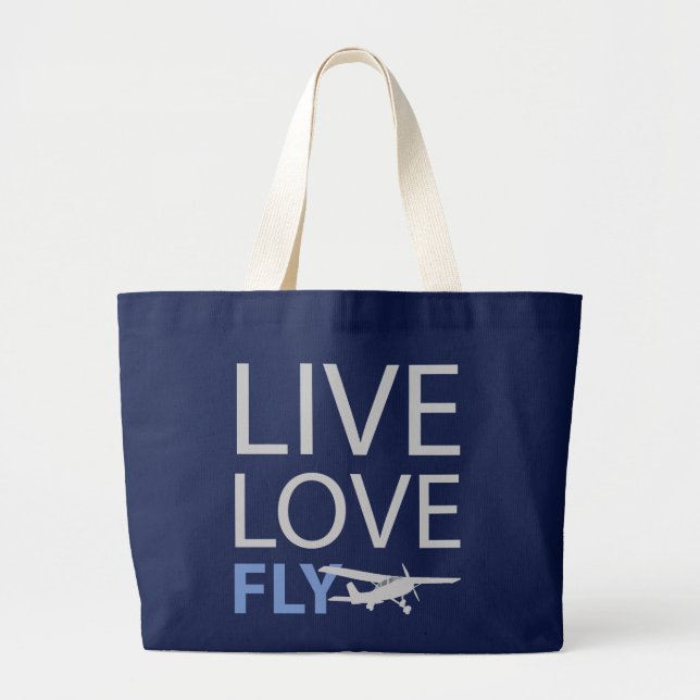 LiveLiebe-Fliege Jumbo Stoffbeutel (Vorne)