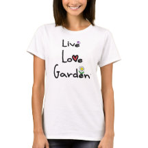 LiveLiebe-Garten-grundlegendes T-Shirt