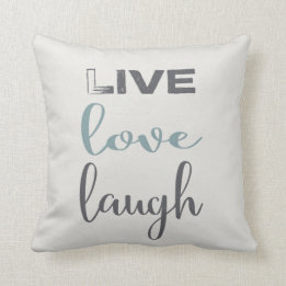 LiveLiebe-Lachen-Typografie| Throw-Kissen Kissen