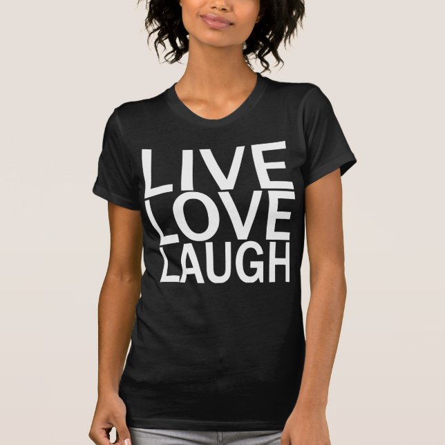 LiveLiebe-Lachenschwarz-T - Shirt (Vorderseite)