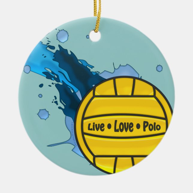 LiveLiebe-Polo - Wasser-Polo-Verzierung Keramik Ornament (Vorne)