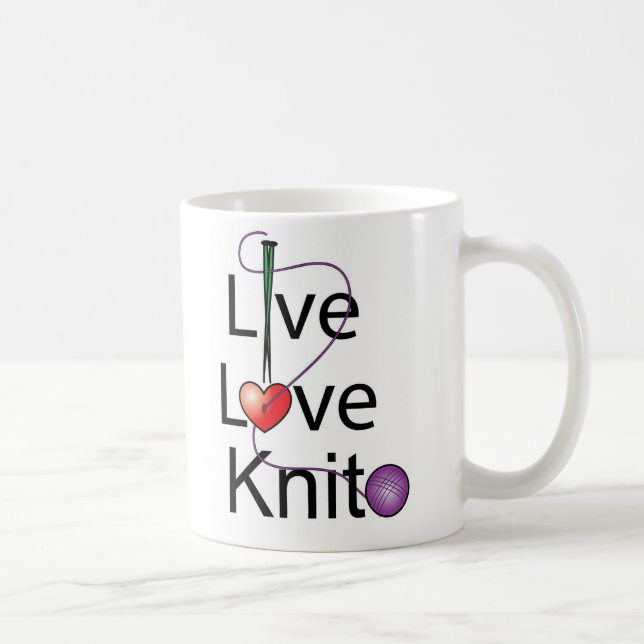 LiveLiebe-Strick Tasse (Rechts)