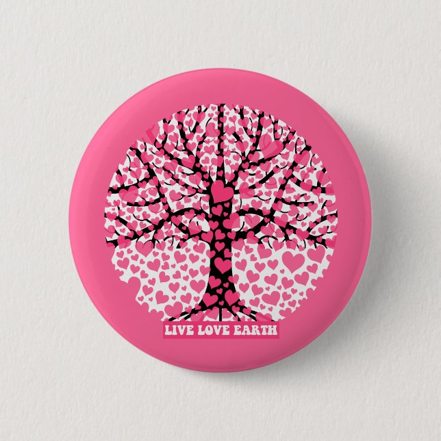 LiveLiebeerde Button (Vorderseite)