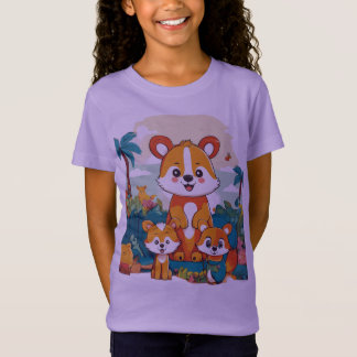 "Lively Lemurs: Family Adventure T - Shirt Design"