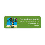 Lively Palm Christmas Return Address Label<br><div class="desc">Lebhafte Palm Personalisierte Weihnachtsrücksendeadresse Label. Eine tolle Möglichkeit,  Ihre Weihnachtskarten und andere Korrespondenz zu personalisieren. Matching Cards verfügbar.</div>