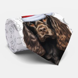 Liver Cocker Spaniel Weihnachtshund Lover Holiday Krawatte