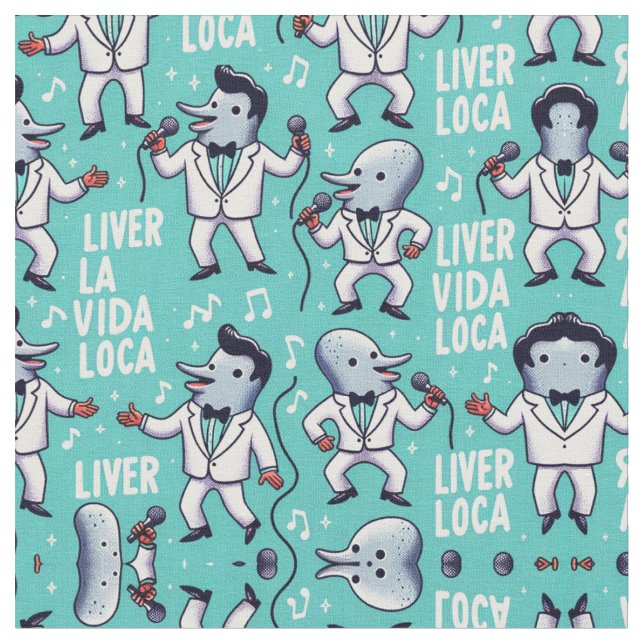 Liver La Vida Loca Stoff (Nahaufnahme)