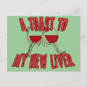 Liver Transplantation erhalten gut Geschenke Postkarte