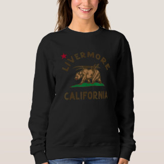Livermore California Beach Flag Bären Surf Ca Vint Sweatshirt