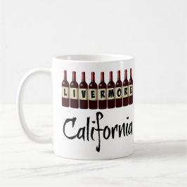 Livermore California Red Wine Bottles Tasting Fun Kaffeetasse