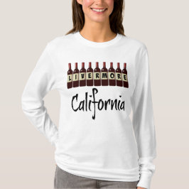 Livermore California Red Wine Bottles Tasting Fun T-Shirt