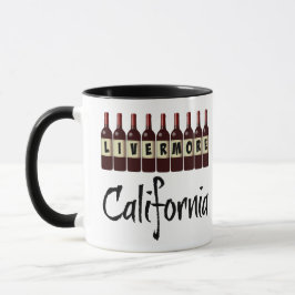 Livermore California Rote Weinflaschen Verkostung  Tasse