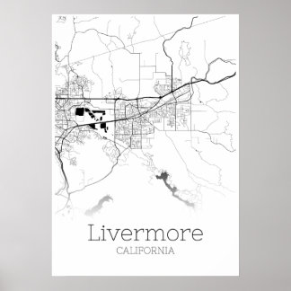 Livermore Map - Kalifornien - City Map Poster