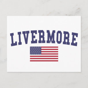 Livermore US-Flagge Postkarte