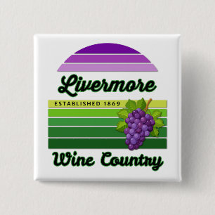 Livermore Wine Country Lila Grün Streifen Trauben Button