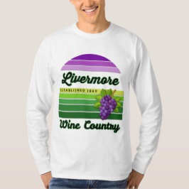 Livermore Wine Country Purple Green Stripes Grapes T-Shirt