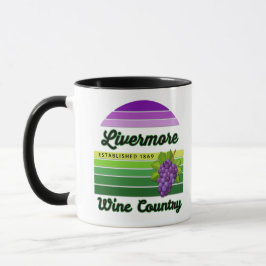 Livermore Wine Country Purple Green Stripes Grapes Tasse