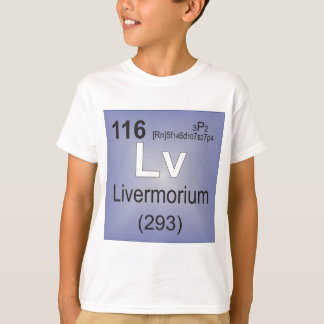 Livermorium einzelnes Element - Periodensystem T-Shirt