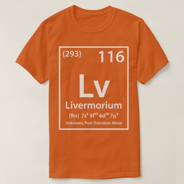Livermorium-Element T-Shirt (Design vorne)