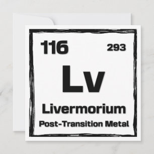 Livermorium (Lv) - Periodensystem der Elemente Karte