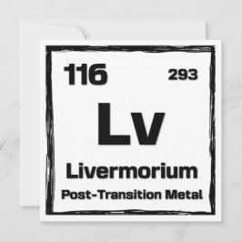 Livermorium (Lv) - Periodic Table of The Elements Karte