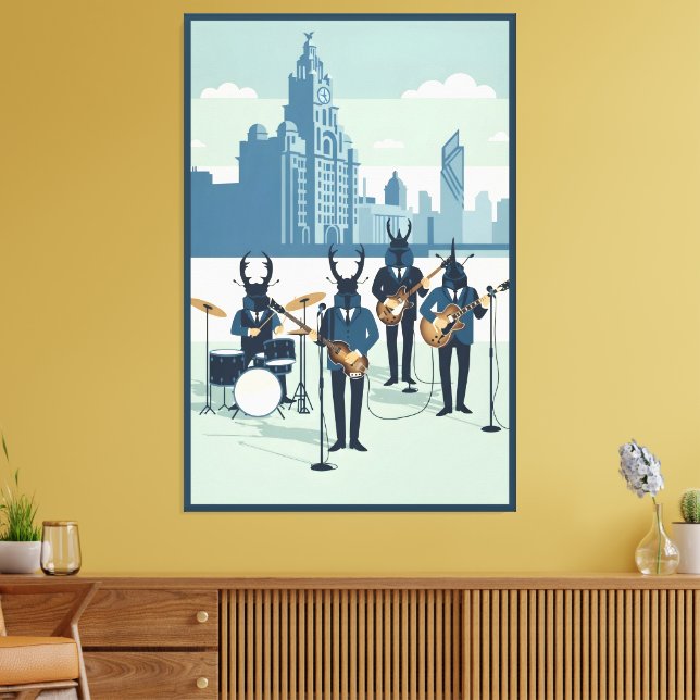Liverpool Beatles theme Leinwanddruck (Insitu (Wohnzimmer))