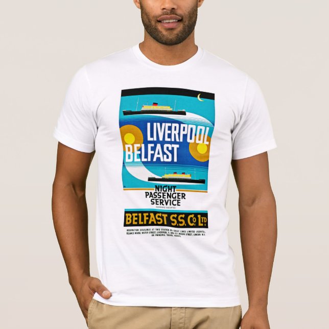 Liverpool- - Belfast-Fähre T-Shirt (Vorderseite)