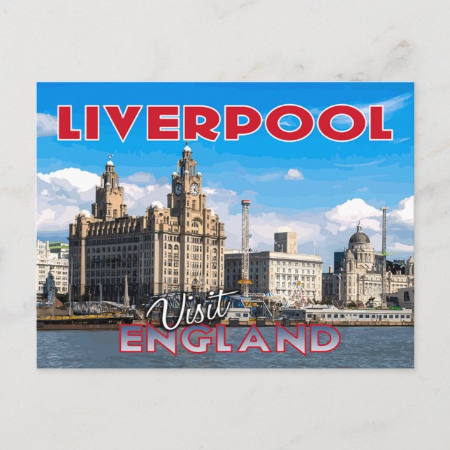 Liverpool, Besuch in England Postkarte (Vorderseite)